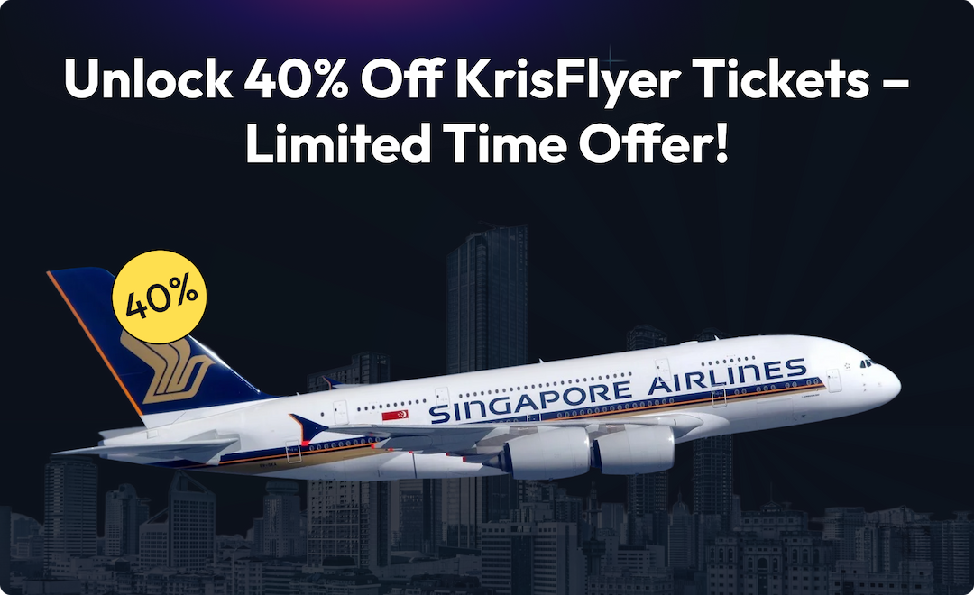Fly Smarter: Get 40% Off KrisFlyer Award Tickets!
