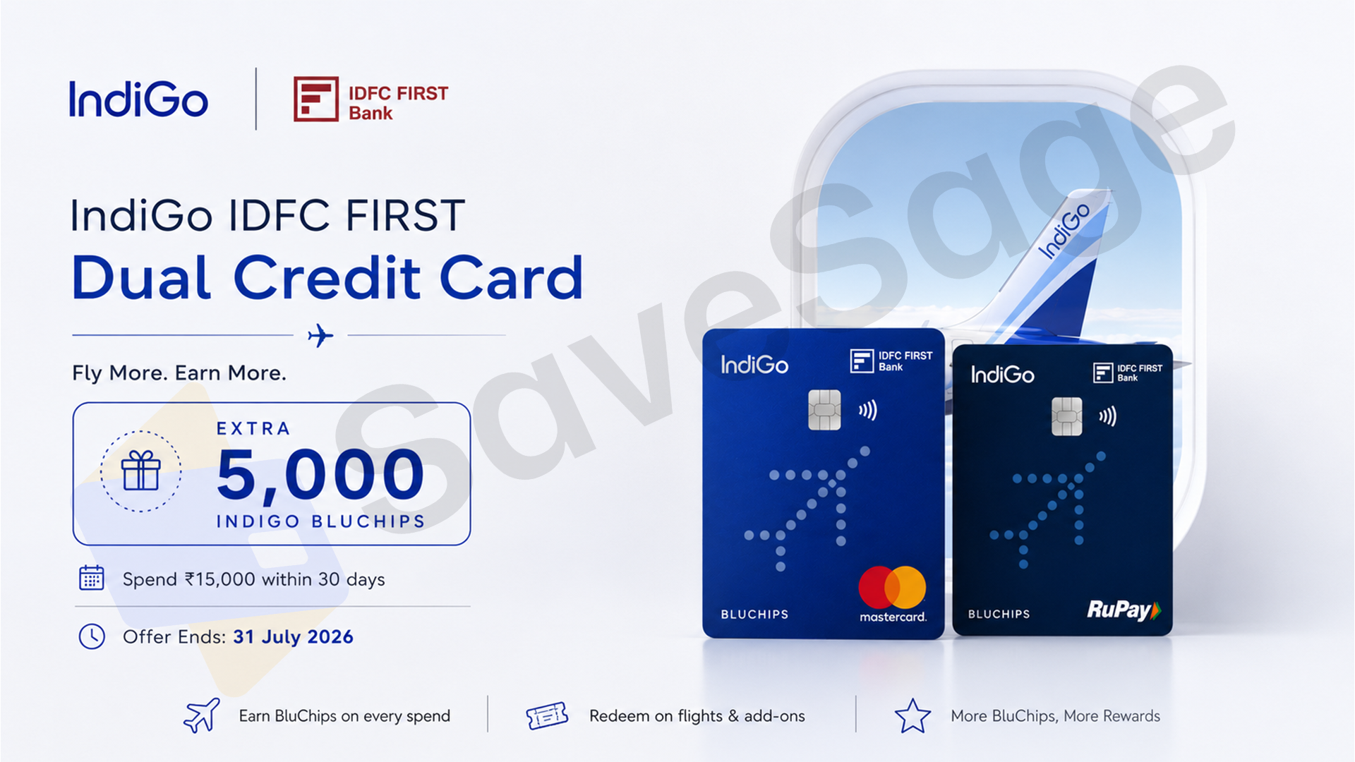 IndiGo IDFC FIRST Dual Credit Card: Earn Extra 5,000 BluChips (2026)
