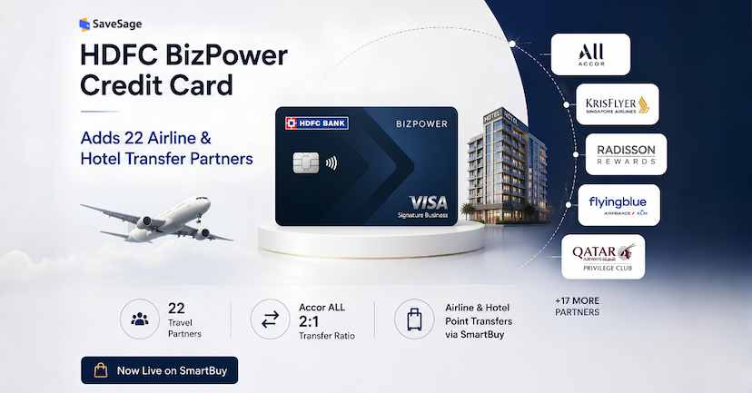 HDFC BizPower Credit Card Adds 22 Airline & Hotel Transfer Partners