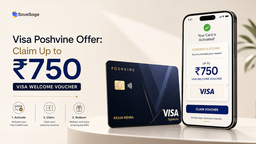 Visa Poshvine Offer: Claim Up to ₹750 Visa Welcome Voucher