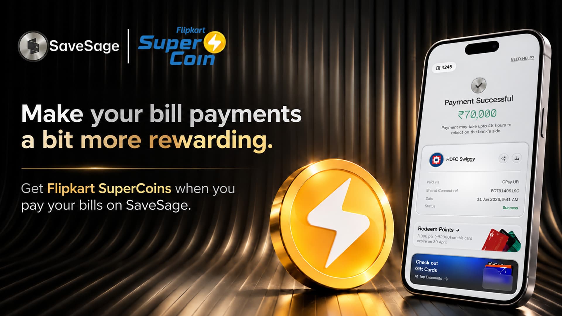 Earn Flipkart SuperCoins Through SaveSage